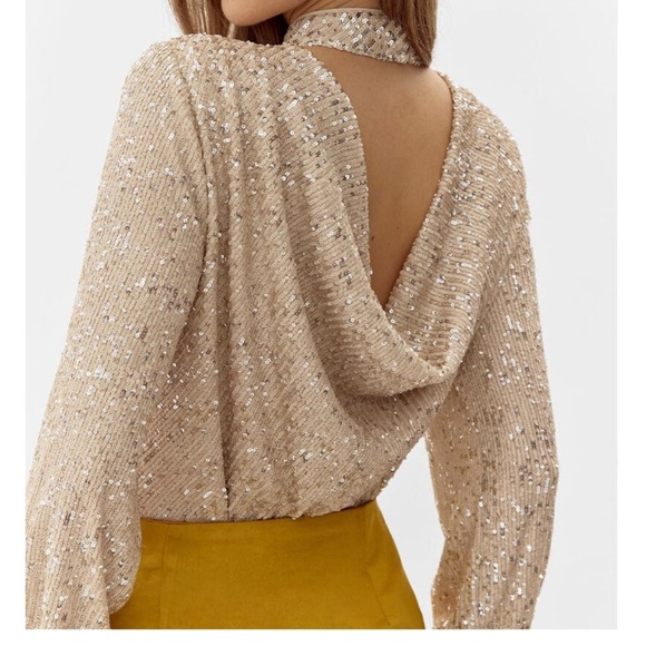 Adelyn Rae Shimmering Sequin Top - Picture 5 of 5